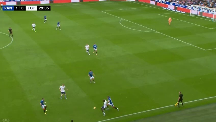 Tottenham vs Rangers, Son Heung-min, one-touch pass to Emmer Song