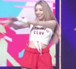 A cropped sleeveless top. ITZY YUNA