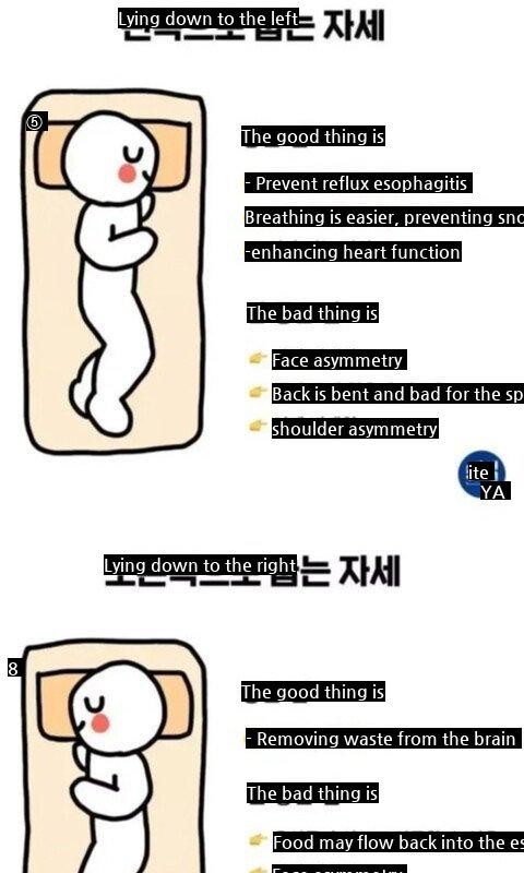 Pros and cons of each sleeping position