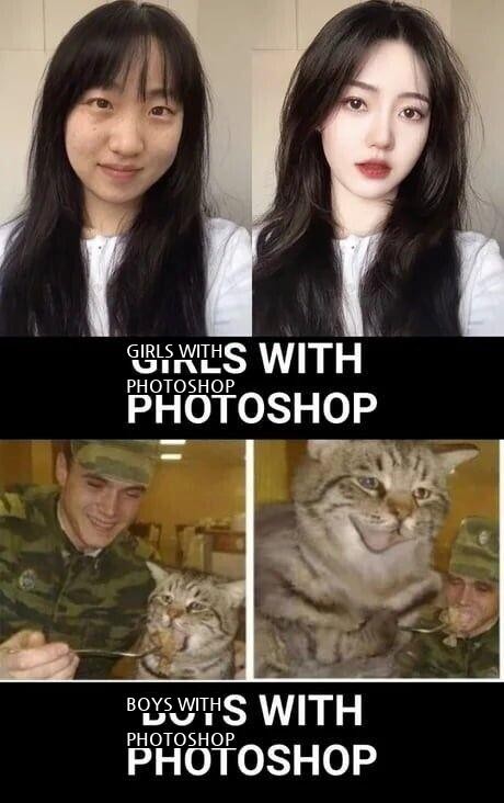 Photoshop difference between men and women