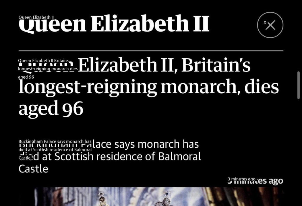 The Guardian Queen Elizabeth dies at 96
