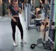 George's older sister, Gif, who works out hard