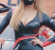 Full-body suit uniform breastbone racing model Soyeon Kim