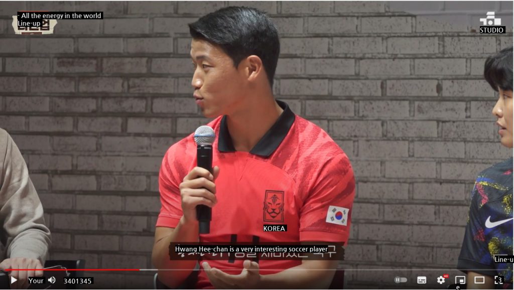 Hwang Heechan's promise for the World Cup