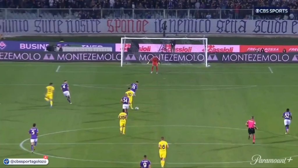 (SOUND)Fiorentina vs Inter Lautaro Martinez's solo dribble extra goal Shaking
