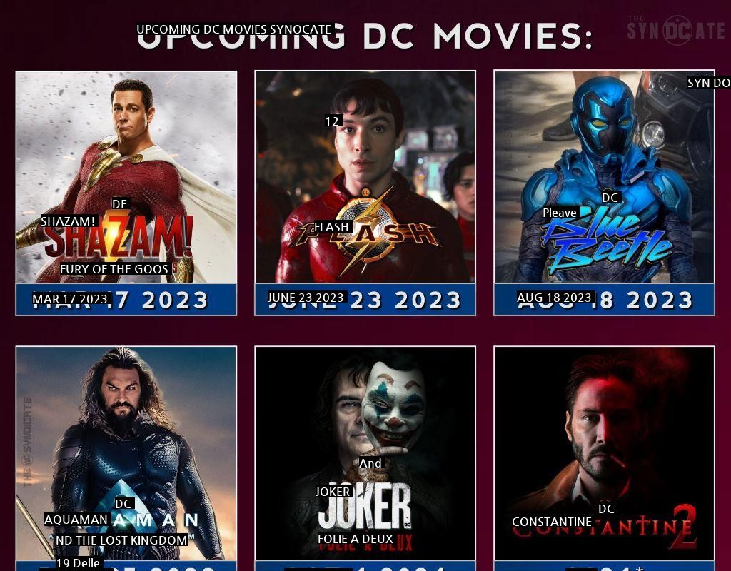 Future DC Hero Movie Release Lineup