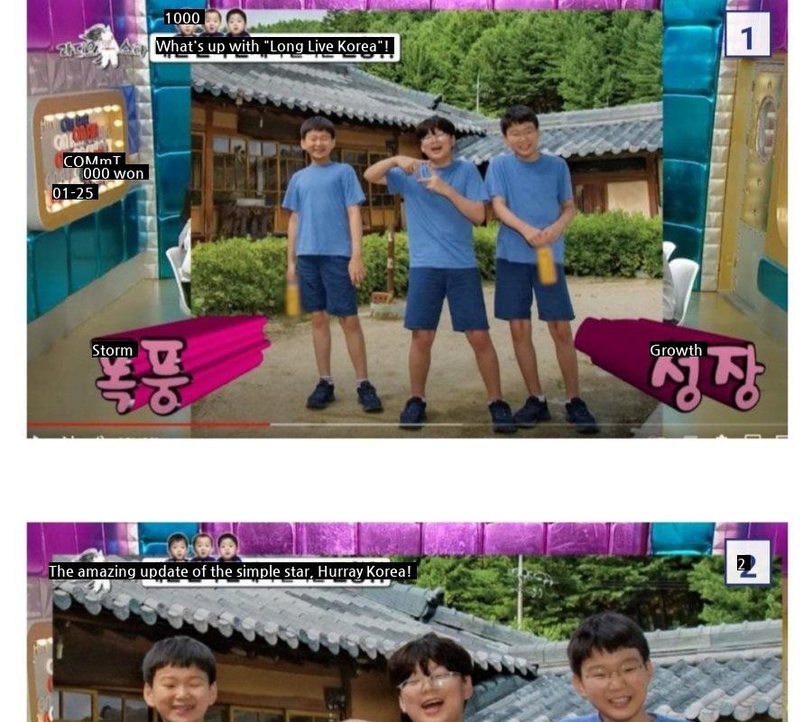 The photo of the triplets in LAS. Hooray to Korea