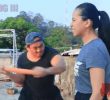Thai women's Muay Thai athletes' abdominal strengthening training GIF