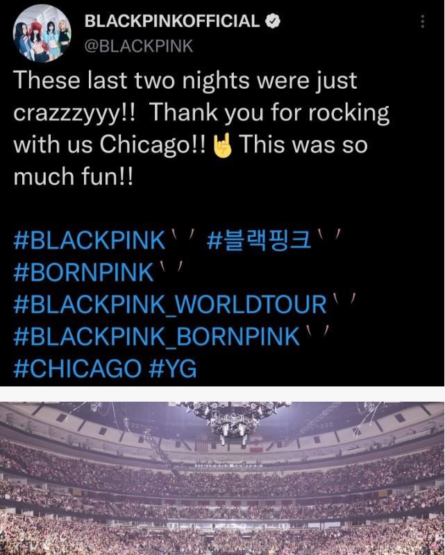 BLACKPINK's group shot after the Chicago concert