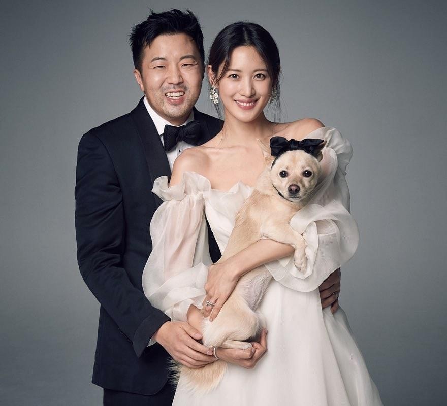 Actress Suhyun and her husband Cha Mingeun