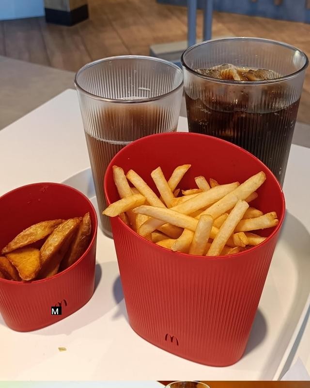 Reusable tableware used in some McDonald's in Europe