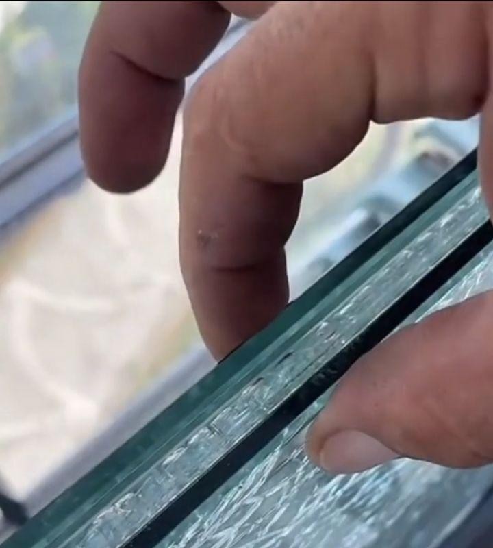 Crack glass interior with likes and dislikes