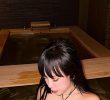 Black Flower-Patterned Bikini at Quindami Hot Spring