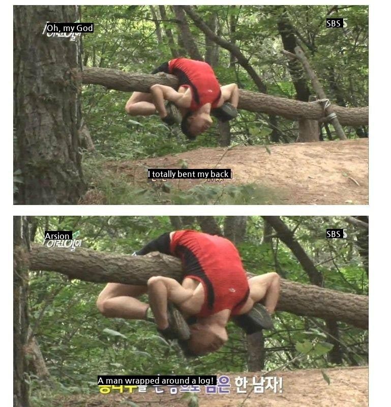 A guy who built his body with flexibility exercise.jpg