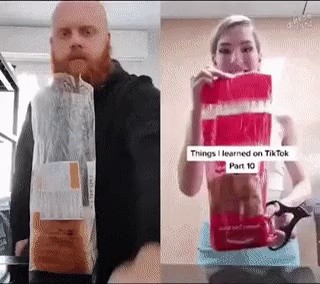 How to tie bread bags by men and women gif