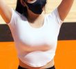 Tight white T-shirt chest movement, Cho Yerin cheerleader
