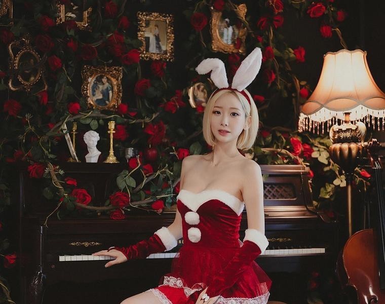 Seo Hyunsook's Instagram cheerleader, Santa rabbit