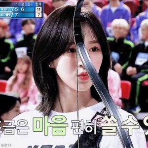 "Idol Star Athletics Championships" archery short cut, Wendy's beauty is legendary