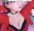 Christmas Day Elegant Red Bra Chan Myungha Chu Mid Open