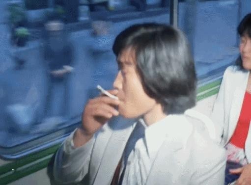 Smoking on a bus in the early '80s