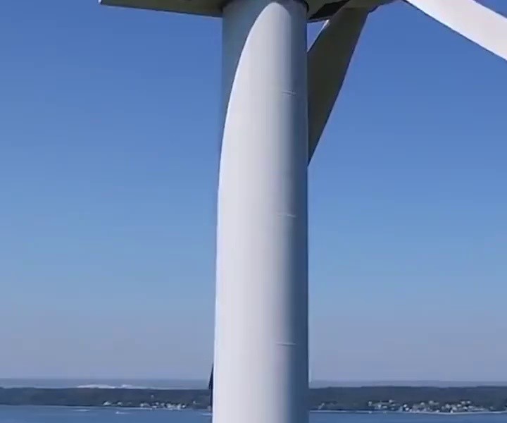 Daily life of wind power plant staff captured by drones