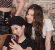 (SOUND)Dahyun and Sana are taking selfies before the shoot.
