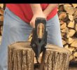 (SOUND)a firewood axe
