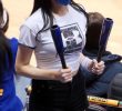 Lee Yebin Cheerleader Tight White T-shirt Black Shorts