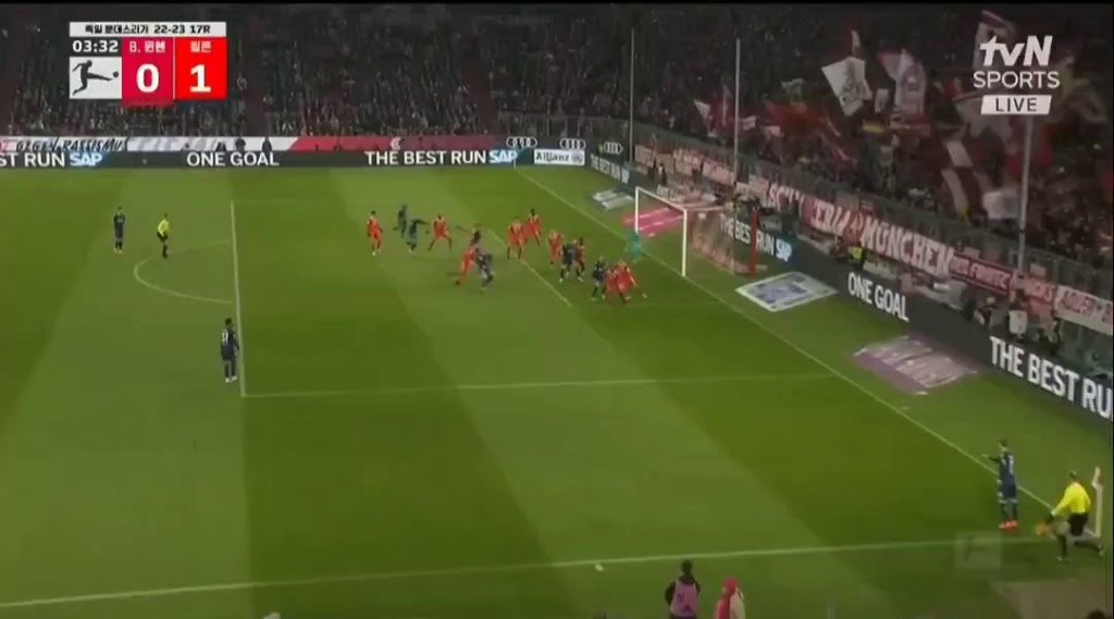 (SOUND)Bayern Munich vs. Cologne Cologne Ellis Skiri's first goal