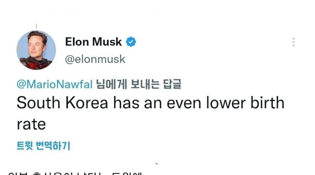 Elon Musk mentioned Korea.