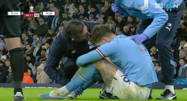 Manchester City vs. Stones collapsed due to Arsenal hamstring