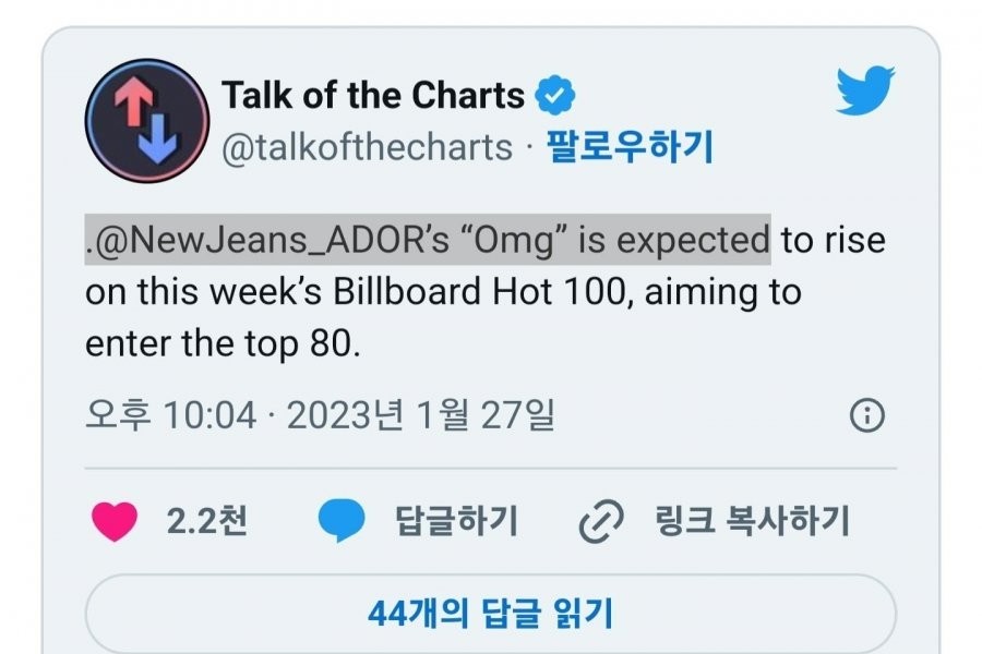 TWICE New Jin's Billboard Hot Bag Forecast