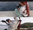 Giant fish caught by a Japanese female fishing YouTuber