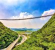 The longest suspension bridge in Korea. Chaegyesan suspension bridge.