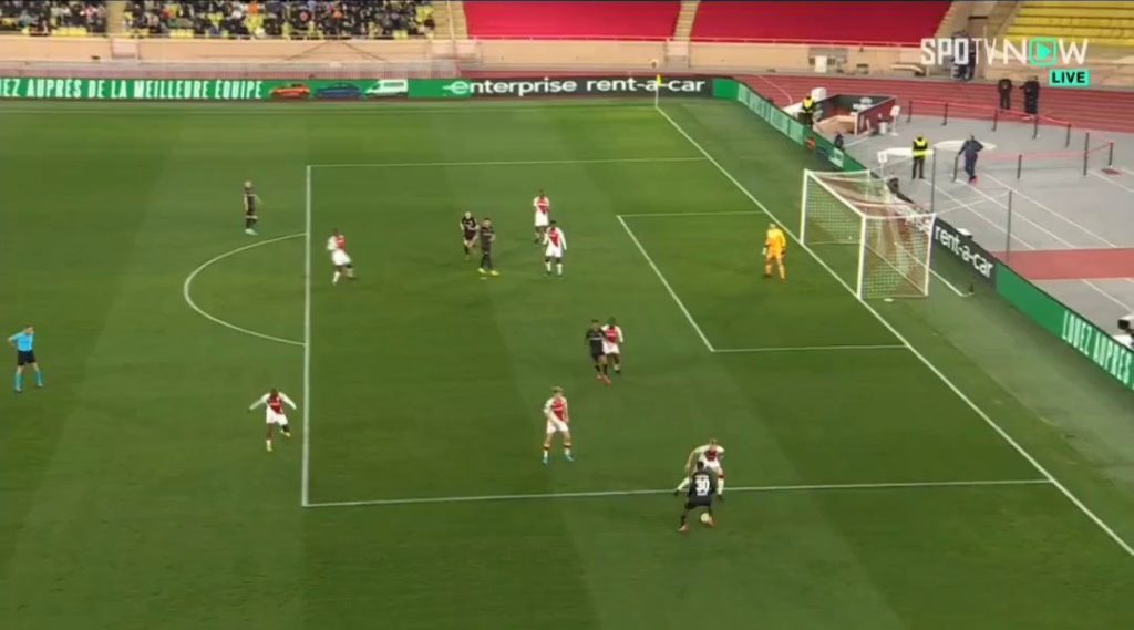 (SOUND)Monaco vs Leverkusen Leverkusen Florian Birz's first goal.