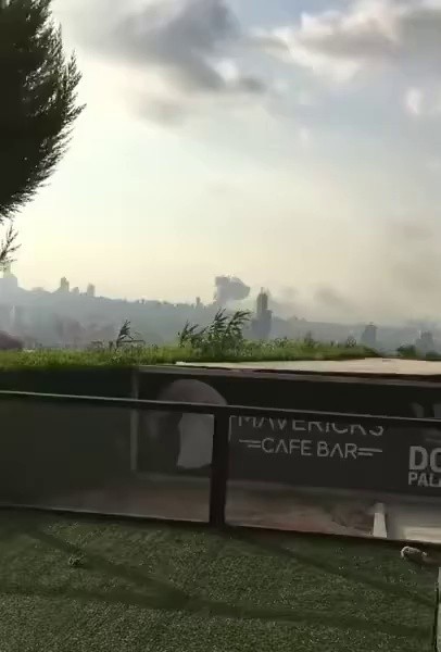 (SOUND)Video from a different location of the previous Lebanese explosion.
