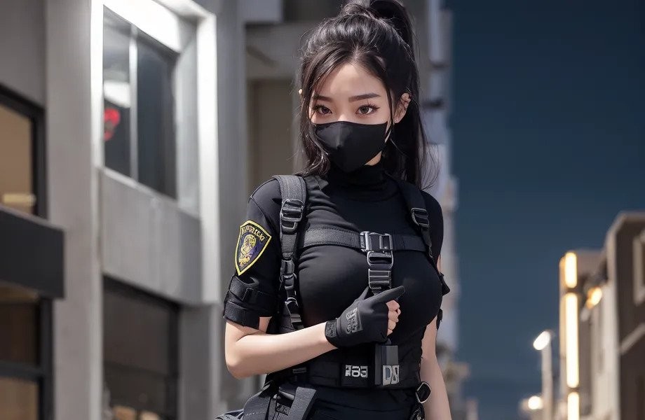 AI 2030 female police younger sister's fashion feeling.jpg