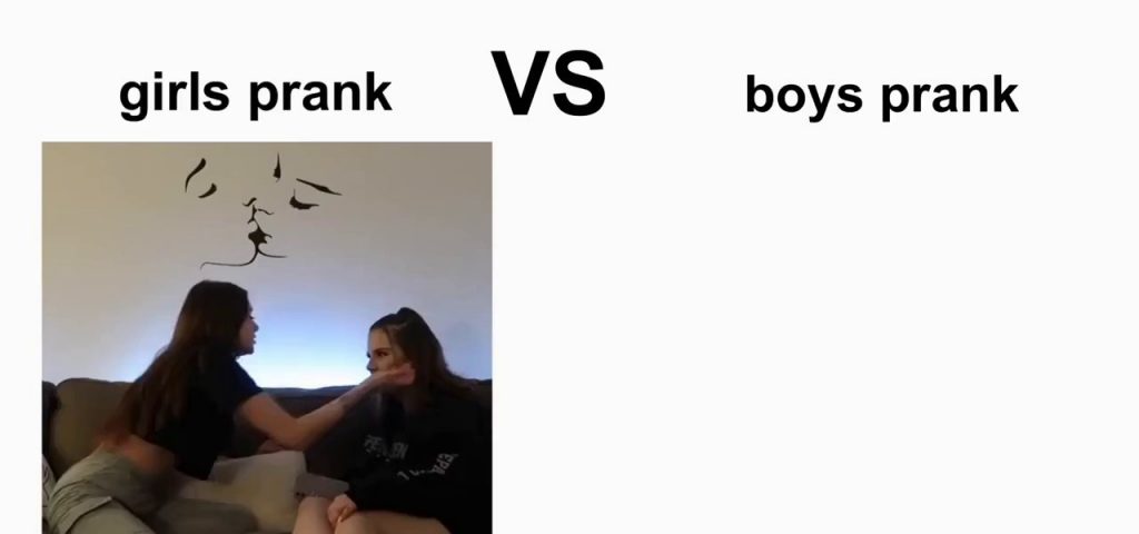 (SOUND)A girl's joke vs a guy joke.