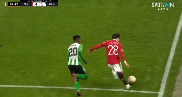 Manchester United vs. Betis Man U. Behorst's additional goal. Shaking. Shaking.