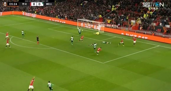 Manchester United vs Betisman U Rashford's first goal Shaking. Shaking.