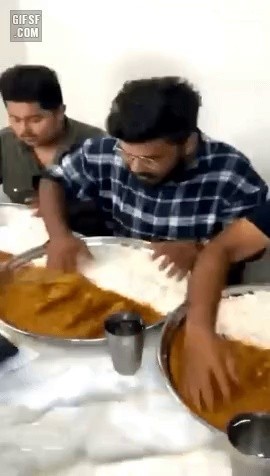 Curry eating contest.