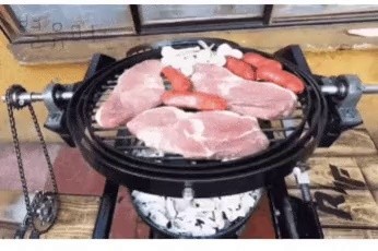 a grill that is used when meat tastes of different dimensions are needed