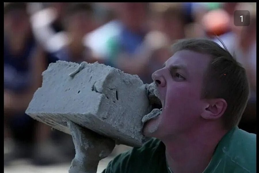 a cement eating contest