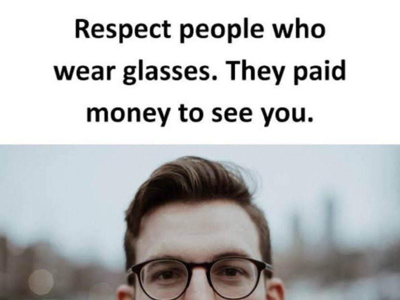 They want us to thank the people who are wearing glasses