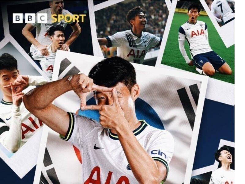 Breaking News BBC Official Celebration Poster Son Heung-min scored 100 goals