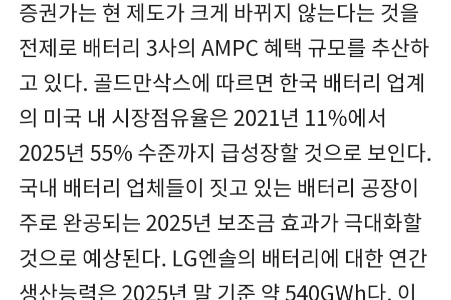 180 trillion won in subsidies for K batteries alone...the act of capping the United States