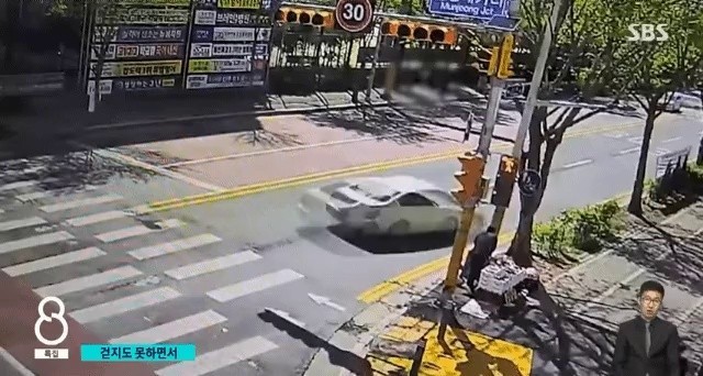 CCTV 20 minutes before the accident of a drunk driving killer in Daejeon