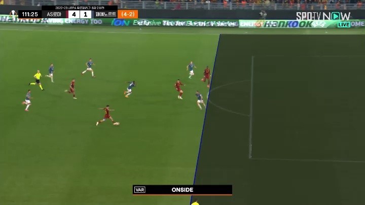 Roma's 4th goal for Rome v Feyenoord semifinals Shaking agg 4-2