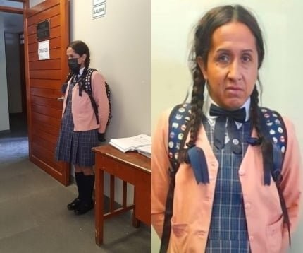A Peruvian man in his 40s who entered a girls' middle school dressed as a woman