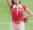 Cheerleader Tight Red T-shirt Byun Ha-yul Cheerleader